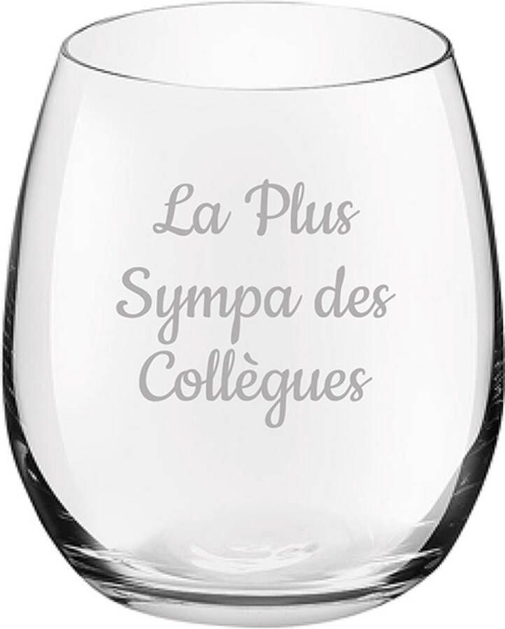 Royal Leerdam Drinkglas gegraveerd 39cl La Plus Sympa des Collègues