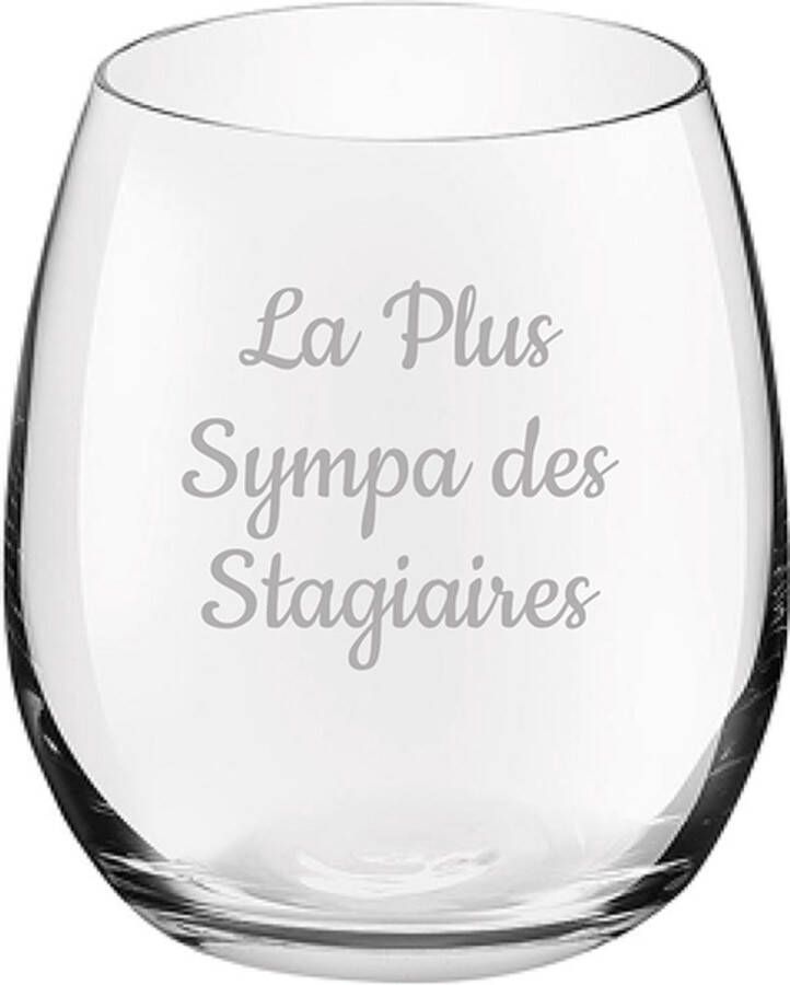 Royal Leerdam Drinkglas gegraveerd 39cl La Plus Sympa des Stagiaires