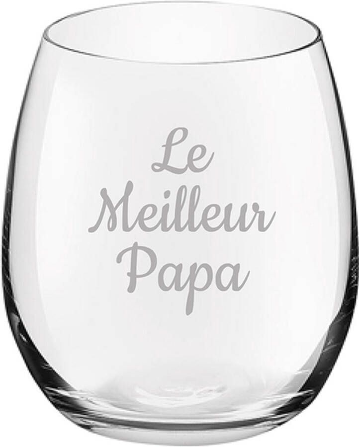 Royal Leerdam Drinkglas gegraveerd 39cl Le Meilleur Papa