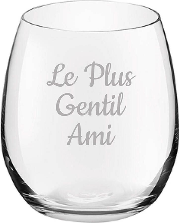 Royal Leerdam Drinkglas gegraveerd 39cl Le Plus Gentil Ami