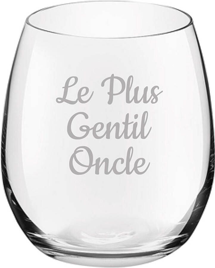 Royal Leerdam Drinkglas gegraveerd 39cl Le Plus Gentil Oncle