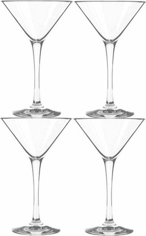 Royal Leerdam 8x stuks cocktails martini glazen transparant van 250 ml Cocktails drinken