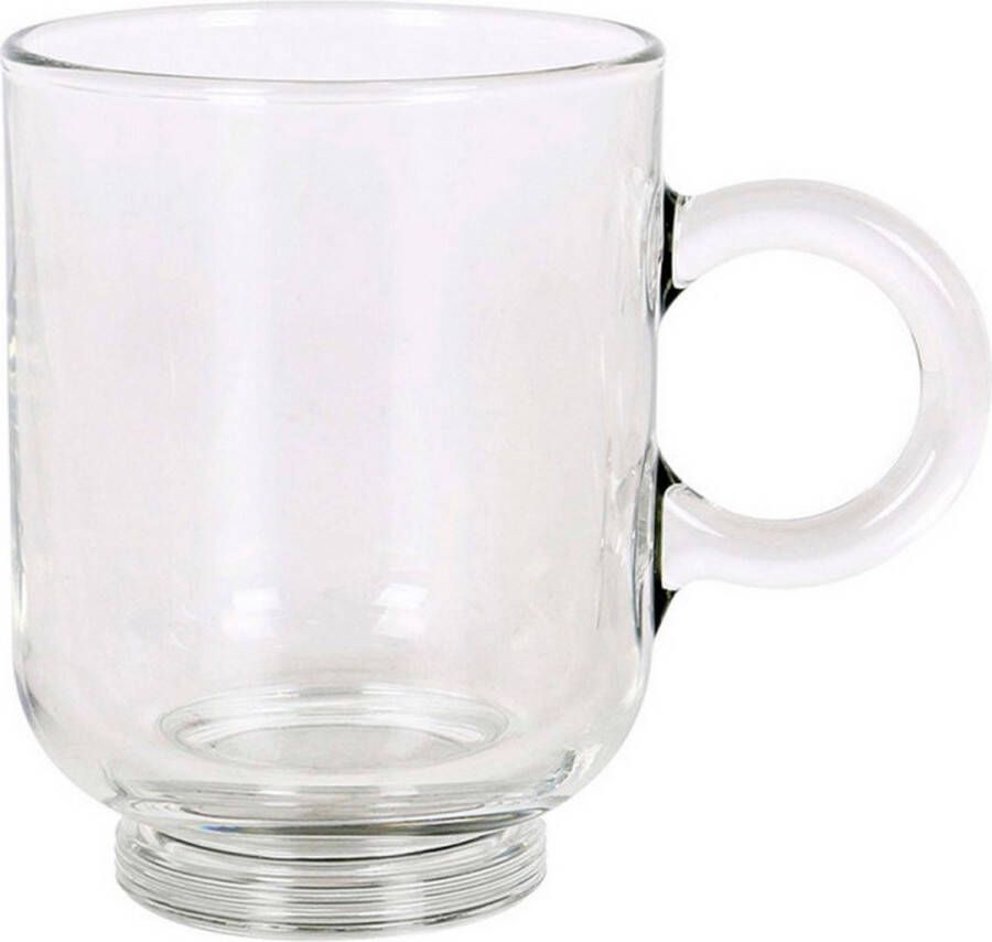 Royal Leerdam Set van 6 koffiekopjes Sentido Mug Kristal Transparant (37 cl)