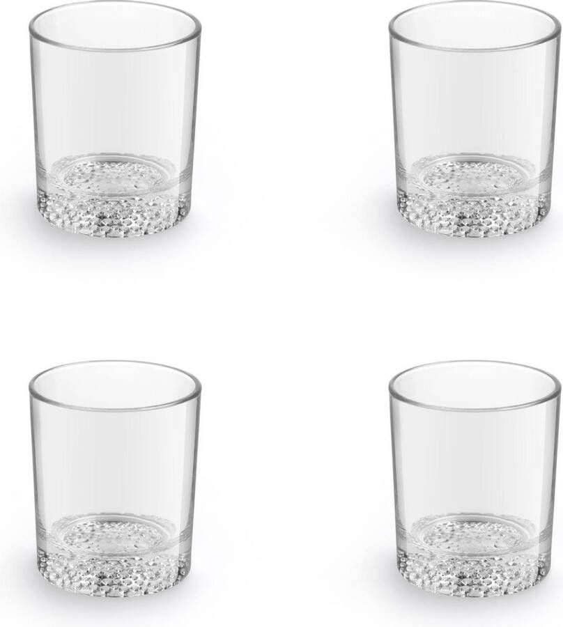 Royal Leerdam Whisky tumbler glazen 4x Artisan serie transparant 290 ml Whiskeyglazen