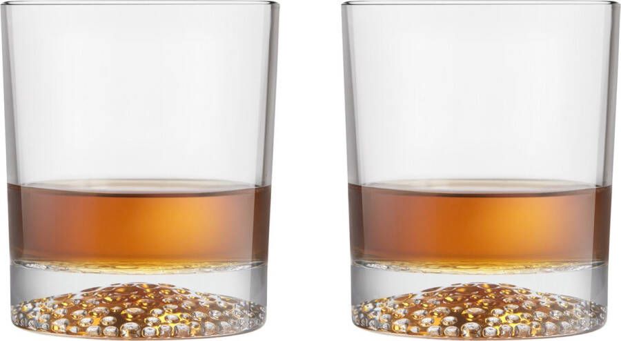 Royal Leerdam Whisky tumbler glazen 4x Artisan serie transparant 290 ml Whiskeyglazen