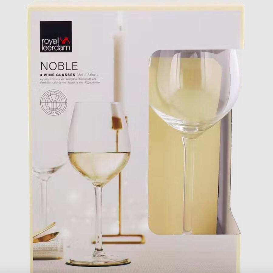 Royal Leerdam witte wijnglazen 380 ml set van 4
