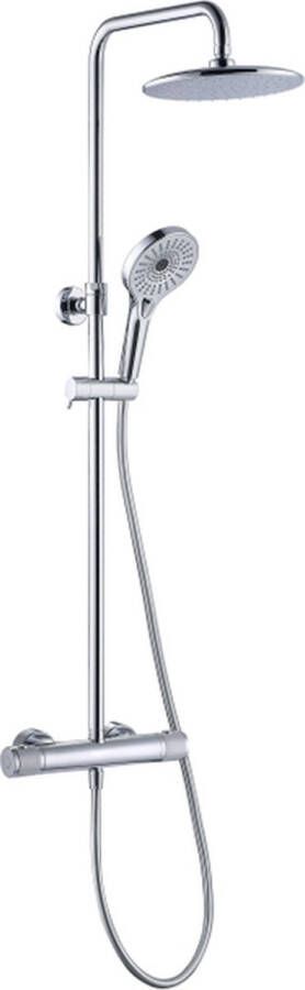 Royal Plaza Gondo round showerset thermostaat hoogte verstelbaar chroom