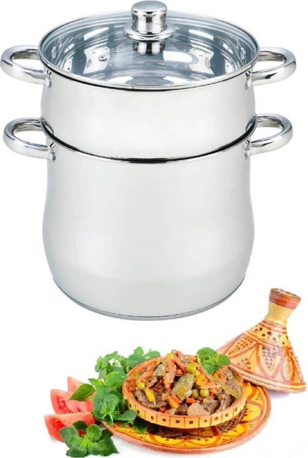 Royal Swiss Couscous Pan Couscous Maker Stoompan RVS 12 Liter