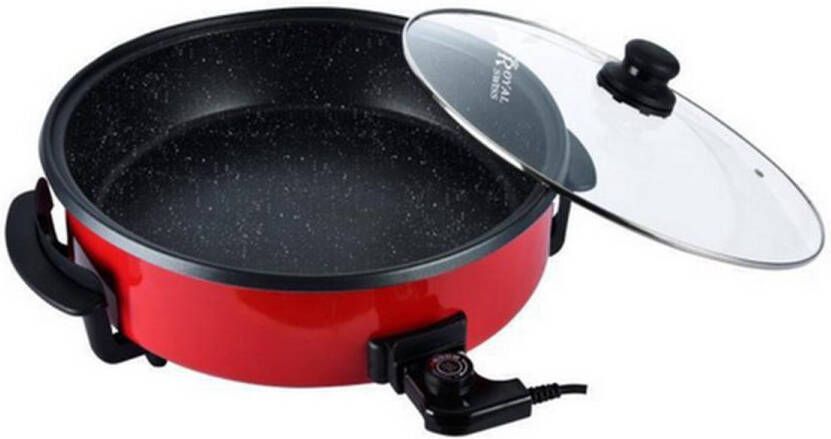 Royal Swiss Elektrische Pizza pan | Paella pan| Hapjes pan | 42 cm |