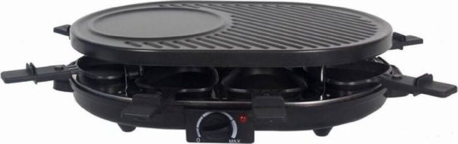 Royal Swiss Oval Racelette Grill Party Gourmetstel 1200W 8 personen