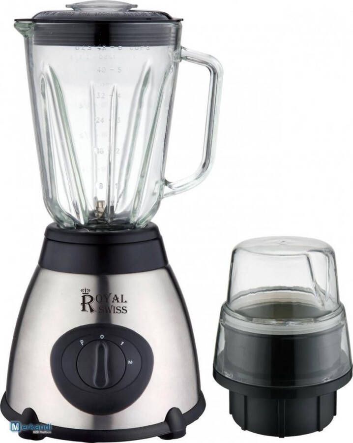 Royal Swiss Premium Blender Met Grinder Blender + Mini Blender 1030W Deluxe