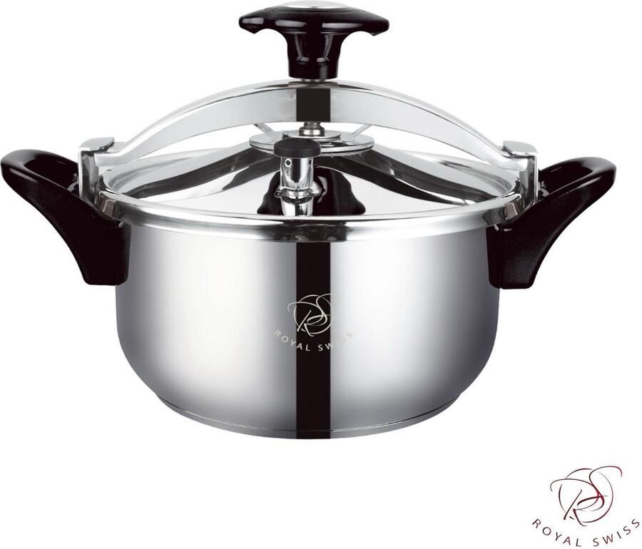 Royal Swiss Snelkookpan RVS 8 Liter Geschikt voor inductie Ø 26 cm