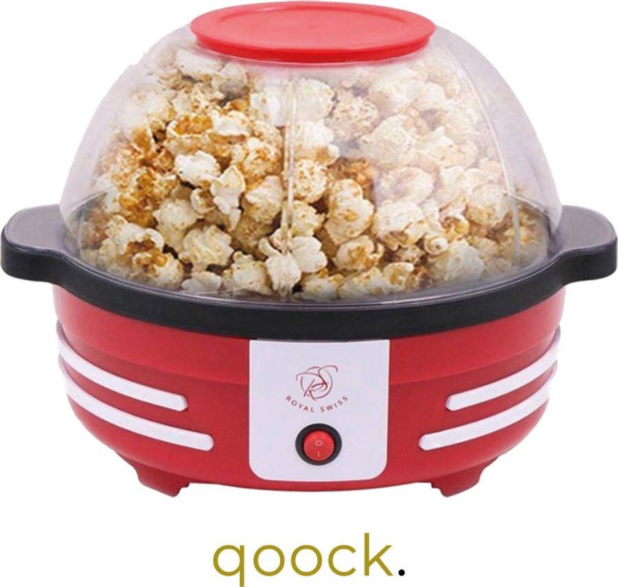 Royal Swiss | XL Popcorn Machine | RETRO | Met maatbeker | 750W |5L