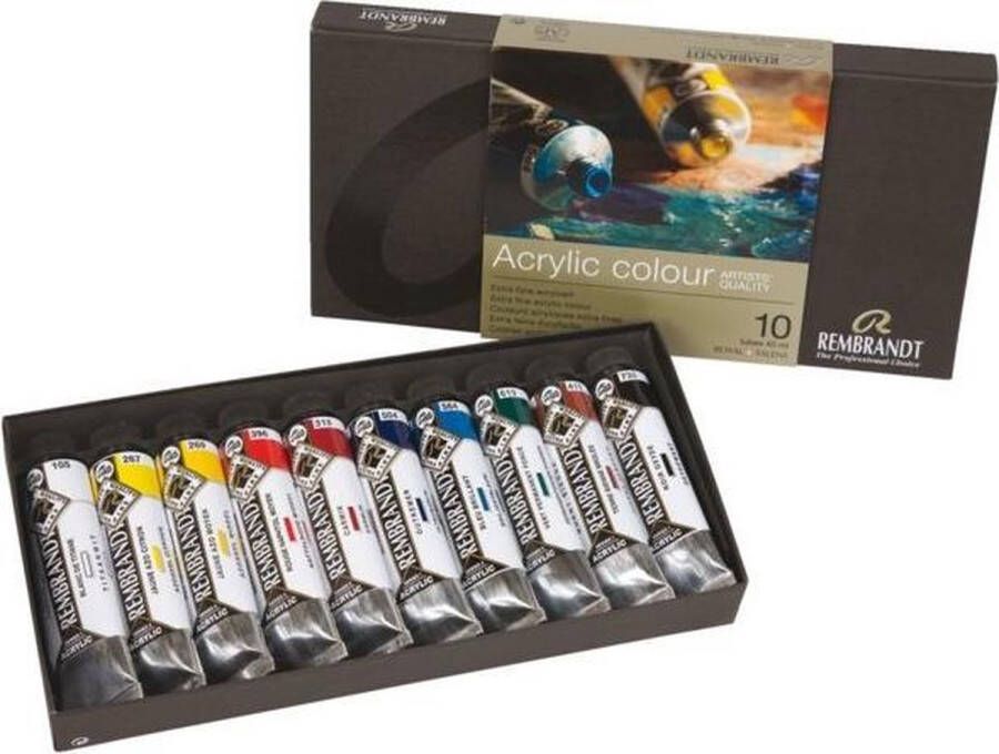 Royal Talens Acrylverf Kleuren Basisset 18C510 Rembrandt 10x40 ml