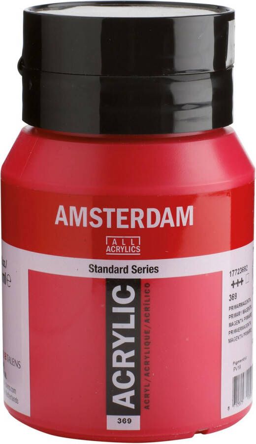 Merk_amsterdam_all_acrylics Amsterdam Standard Series Acrylverf 500 ml 369 Primairmagenta