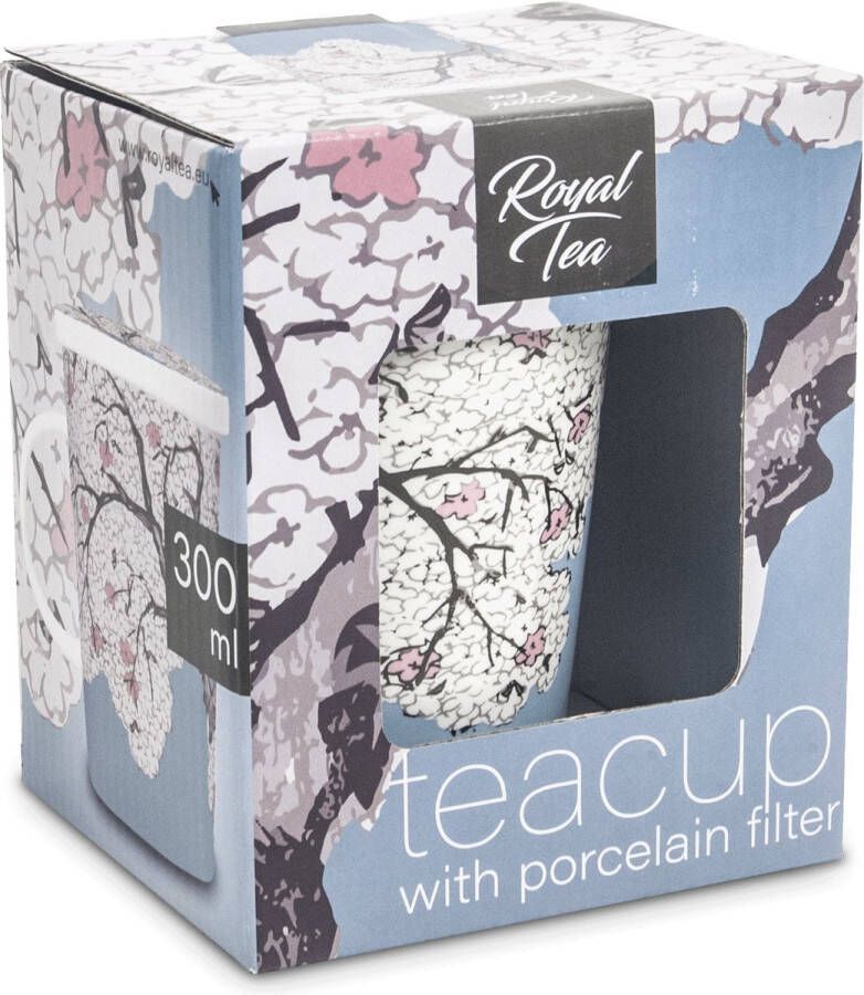 Royal Tea THEEBEKER MET FILTER AMANDEL BLOESEM CADEAUVERPAKKING