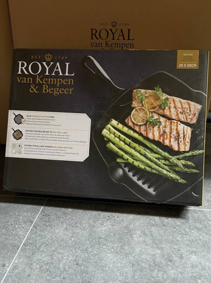 Royal van Kempen en Begeer Royal Van Kempen & Begeer Gietijzer Grillpan 26 cm