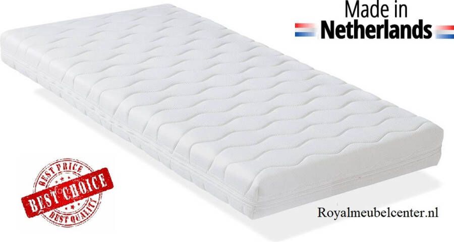 Royalmeubelcenter.nl 80x200x 10 cm Comfort schuim Ledikant Matras met anti-allergische wasbare hoes.