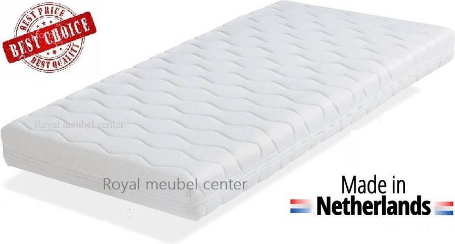 Royalmeubelcenter.nl Ledikant Matras 80x180x14 cm Comfort schuim met anti-allergische wasbare hoes.