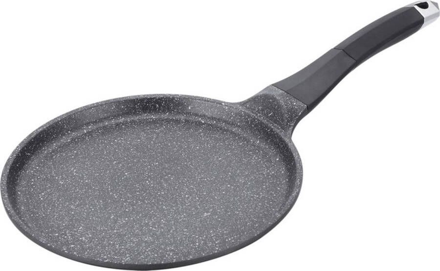 Royalty line CP24M Pannenkoekpan Inductie Ø 24 cm Crêpepan Marble Coating Voor Alle Warmtebronnen Flensjespan Zwart