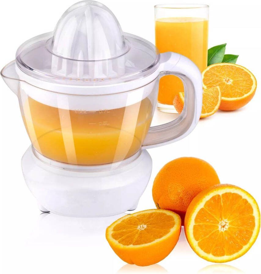 Royalty line CP25287 Elektrische Citruspers 0.7 Liter Praktisch Citruspers Sinaasappelpers Elektrisch Wit