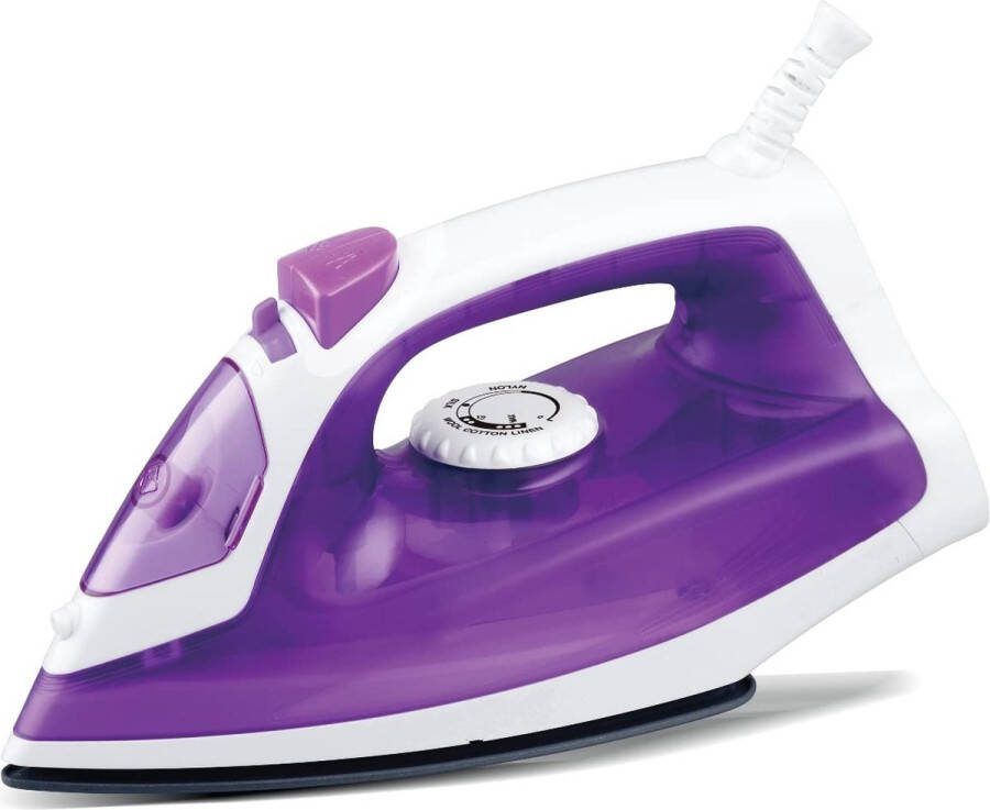 Royalty line DB15413 Strijkijzer Stoomstrijkijzer 2200W 350ml Keramische Zoolplaat Paars
