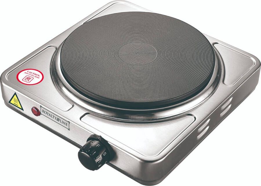 Royalty line HP18202 Elektrische Kookplaat 1 Pits Ø185mm 1500 W 1 Kookzone RVS