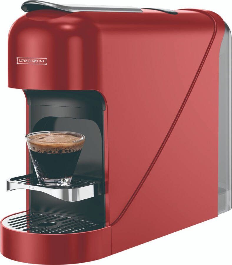 Royalty line NES4702 Koffiemachine Koffiecupmachine Geschikt Voor Nespresso Capsule 900ml Watertank 20 Bar Rood