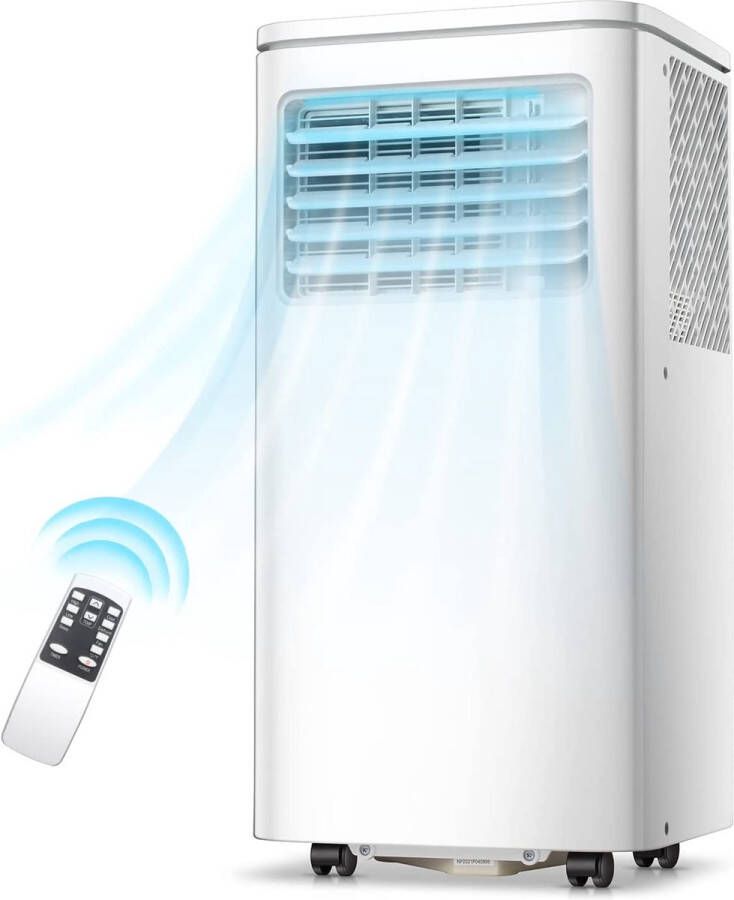 Royalty line Airco Mobiele Airco 9000 BTU Airconditioner 3 in 1 Functie 2600W Met Raamafdichtingskit Energie Klasse A Voor Ruimte tot 80 m³ Temperatuurinstelling van 16⁰C tot 31⁰C Wit