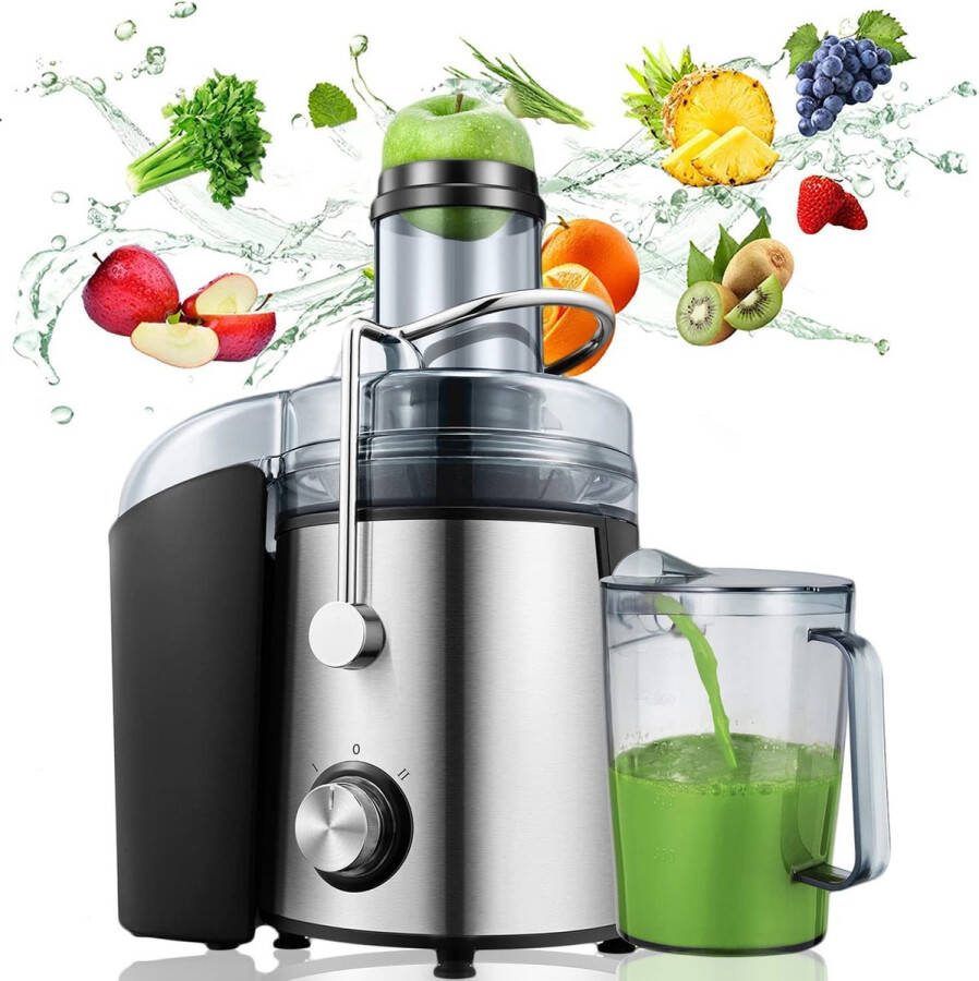 Royalty line PJE700 Juicer Sapcentrifuge voor Groenten & Fruit Met 600ml Sapbeker 3 Snelheden 850W Rood