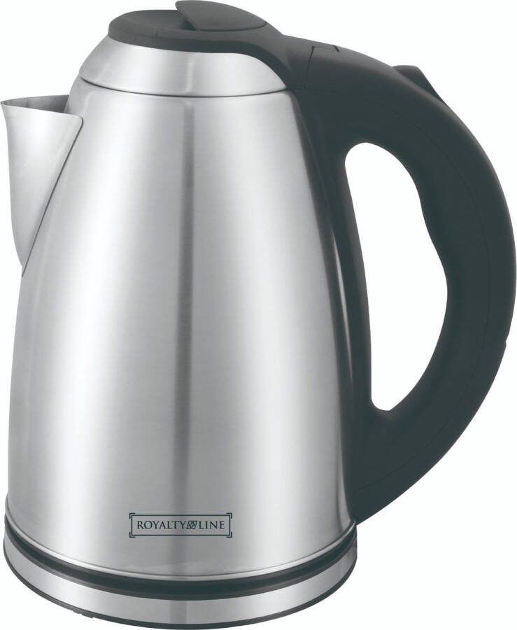 Royalty line SWK17005 Waterkoker 1.8 Liter 1500W 360 Graden Draaibaar Met Automatische Kookstop incl. Droogkookbeveiliging & Indicatielampje Kettle Waterkettle RVS Zwart
