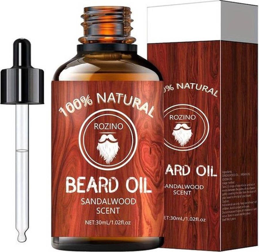 Rozino Baardolie 30 ML – Baardbalsem – Baardgroei Stimuleren – VEGAN Baardgroei Serum