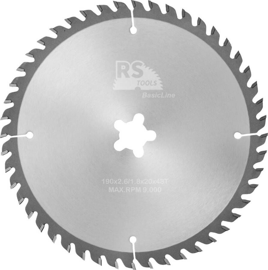 RStools BasicLine RStools HM cirkelzaag BasicLine Ø190 x 2 6 x FF mm. T=48 wisseltand (FastFix)