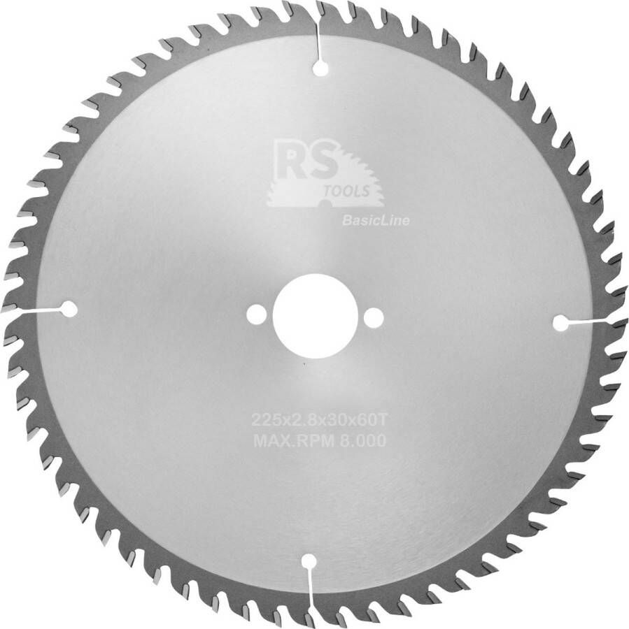 RStools BasicLine RStools HM cirkelzaag BasicLine Ø225 x 2 8 x 30 mm T=60 wisseltand