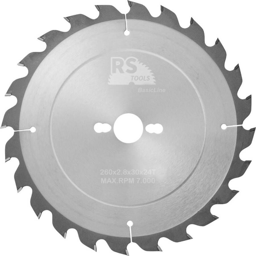 RStools BasicLine RStools HM cirkelzaag BasicLine Ø260 x 2 8 x 30 mm T=24 wisseltand