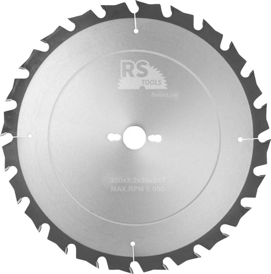 RStools BasicLine RStools HM cirkelzaag BasicLine Ø350 x 3 2 x 30 mm T=24 wisseltand (spaanbegrensd)