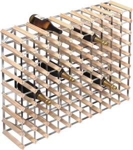 RTA Wijnrek Blank 101 x 23 7 x 83 7 cm Hout 90 flessen