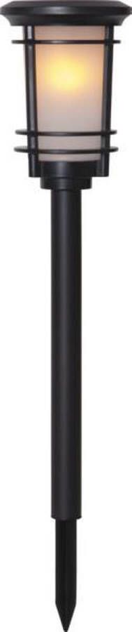 RTM Lighting Solar Priklamp Elegant Bollard Flame -zwart -kaarslicht -53cm -zonne-energie