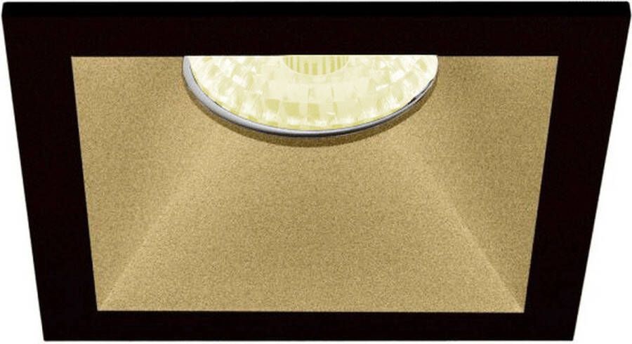 RTM Lighting Inbouwspot Andrew met Philips HUE White spotje Goud Zwart vierkant verdiepte spot Voor binnen woonkamer keuken slaapkamer IP20 GU10 Buitendiameter: 82MM boorgat: Vierkante uitsparing min. Inbouwdiepte: 90MM