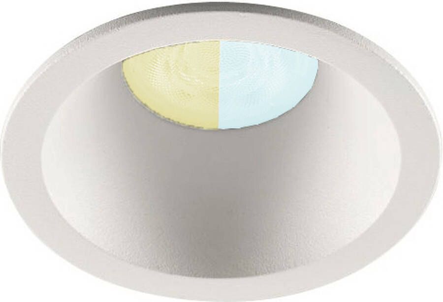 RTM Lighting Inbouwspot Bing met Philips HUE White Ambiance inbouwspot Wit rond verdiepte spot Voor binnen woonkamer keuken slaapkamer IP20 GU10 Buitendiameter: 82MM boorgat: 71-73MM min. Inbouwdiepte: 95MM