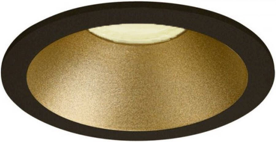 RTM Lighting Inbouwspot Felipe met Philips HUE White inbouwspot Goud Zwart rond verdiepte spot Voor binnen woonkamer keuken slaapkamer IP20 GU10 Buitendiameter: 82MM boorgat: 70-72MM min. Inbouwdiepte: 90MM