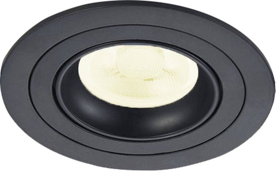 RTM Lighting Inbouwspot Jamy met Philips HUE White Voor binnen woonkamer keuken slaapkamer spotje Zwart rond IP20 GU10 Buitendiameter: 91MM boorgat: 80-82MM min. Inbouwdiepte: 70MM