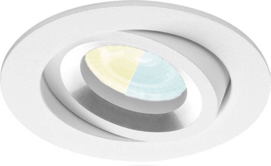 RTM Lighting Inbouwspot Julian met Philips HUE White Ambiance inbouw spot Wit rond Voor binnen woonkamer keuken slaapkamer IP20 GU10 Buitendiameter: 81MM boorgat: 70-75MM min. Inbouwdiepte: 70MM