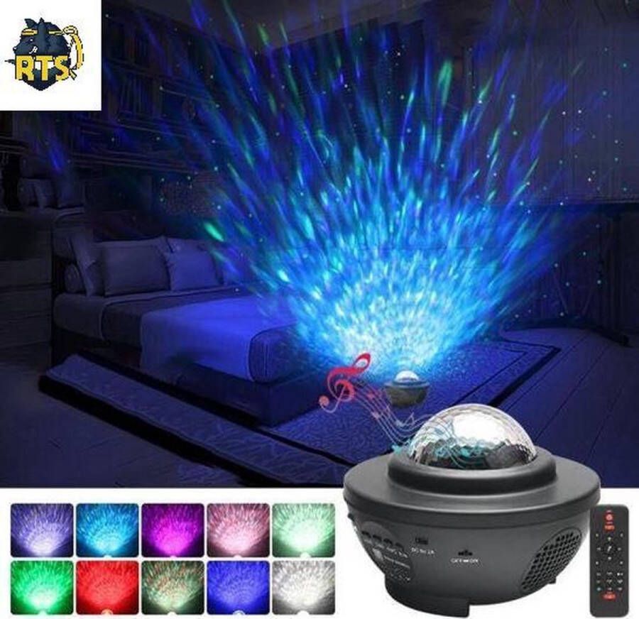 RTS Products Sterrenhemel sterrenprojector Bluetooth speaker Galaxy nachtlamp LED + Laserlamp USB