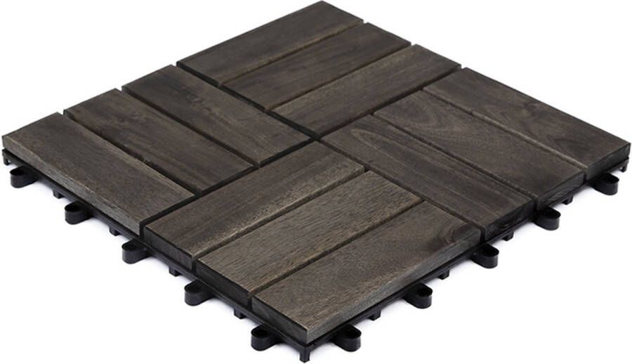 Houten terrastegels 9 stuks Acacia tegel Arendal 30x30cm Per 0 81 m²