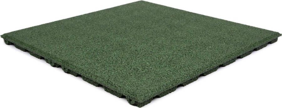 Terrastegels rubber 4 stuks Per 1 m² Groen 50x50cm Dikte 2 5cm