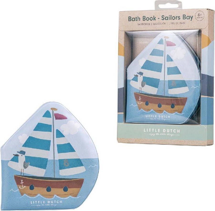 Rubo Toys Little Dutch Badboekje Sailors Bay Badboekje Vrolijke tekeningen Drijft Makkelijk droog