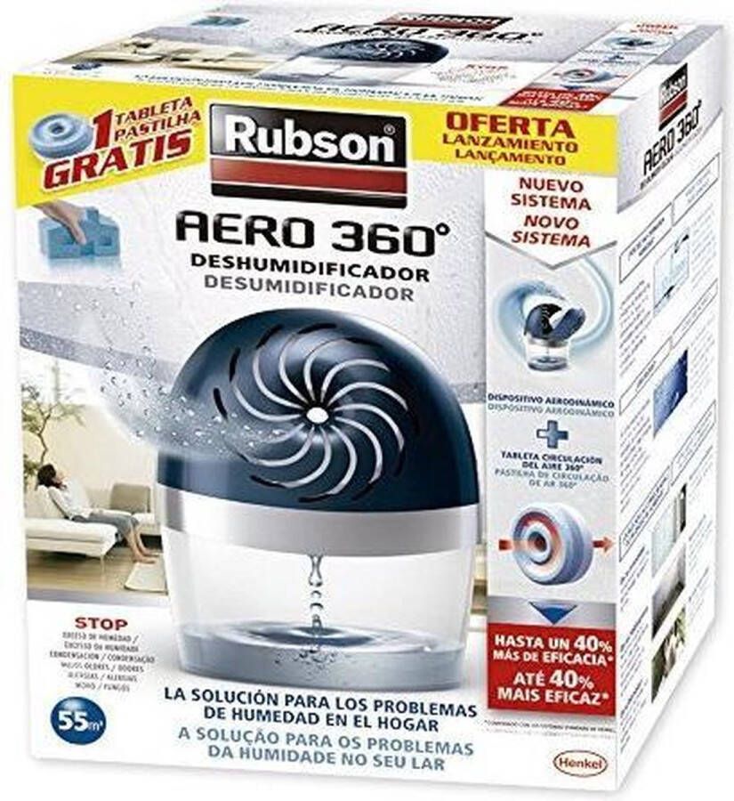 Rubson Ontvochtiger Aero 360 Herlaadbaar Zonder kabels 450 g