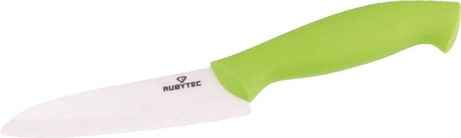 Rubytec Ceram Utility-mes Schilmes Keukenmes Groentemes Keramisch Materiaal Roest Niet Handgreep van TVP Ultra Scherp Inclusief Schede 25.7 x 3.6 x 1.5 cm 1 stuk Groen