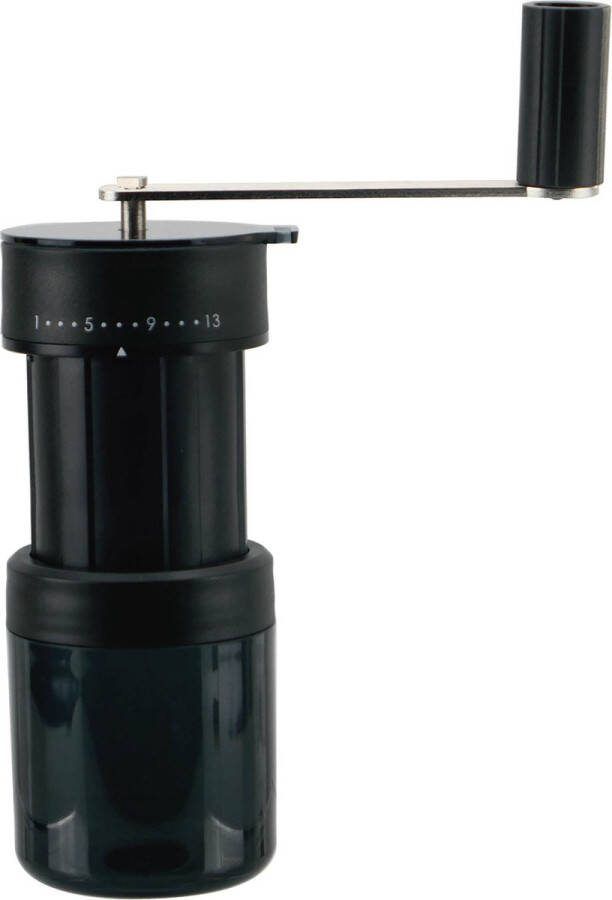 Rubytec Handmatige Koffiemolen 30 g 2 cup Koffiemaler en Bonenmaler Maalt Soepel Lichtgewicht Maalgraad Instelbaar XL Zwart